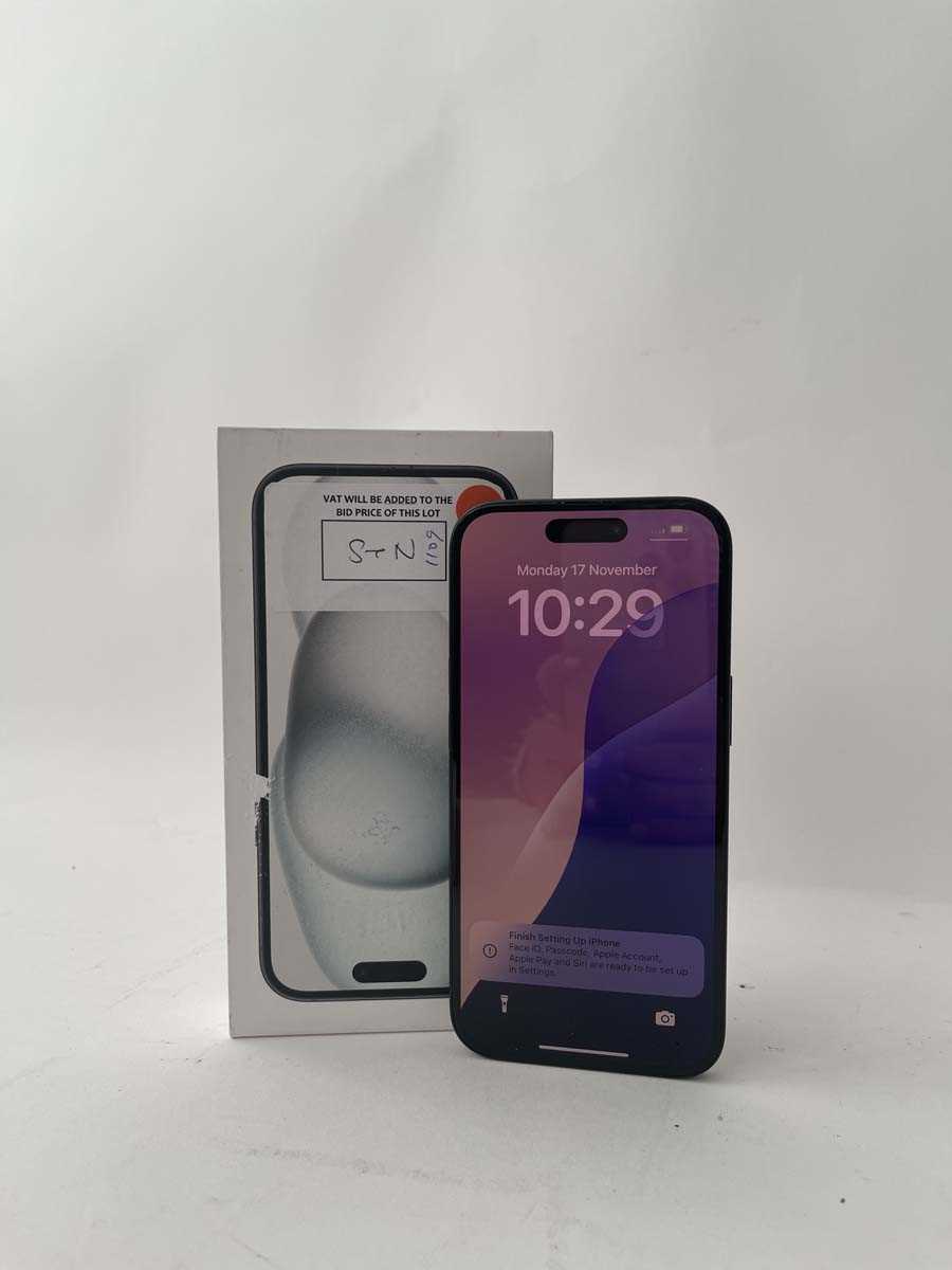 Lot Apple iPhone 15, 128GB, Black, model A3090, boxed