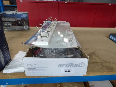 Lot 4269 - Birdrock wall mounted hook rail and Artika...