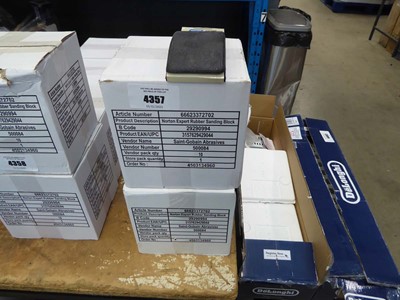 Lot 4357 - Norton Expert rubber sanding block, 5 boxes of...