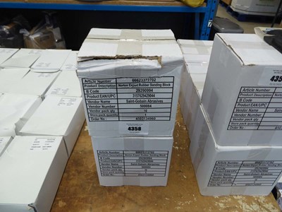Lot 4358 - Norton Expert rubber sanding block, 5 boxes of...