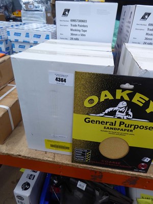 Lot 4364 - Oakey sandpaper sheets, 5 pack course 40 grade,...
