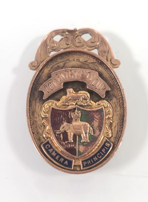 Lot 439 - A 9ct gold fob engraved 'Coventry City Cup...