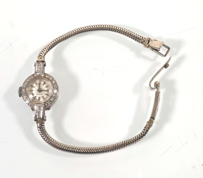 Lot 445 - A white metal and diamond set Vertex cocktail...