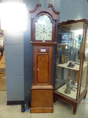 Lot 5001 - Oak long case clock
