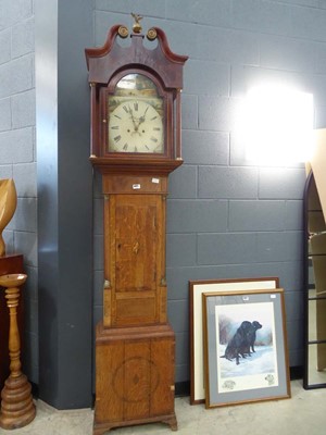 Lot 5021 - Oak longcase clock