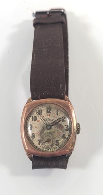 Lot 449 - A gentleman's mid-20th century 9ct gold cased...