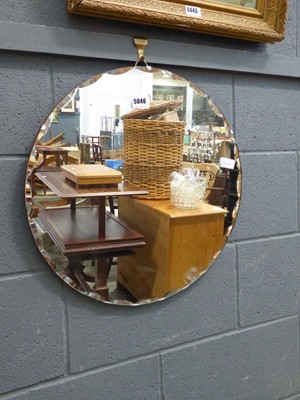 Lot 5046 - Circular bevelled edged mirror