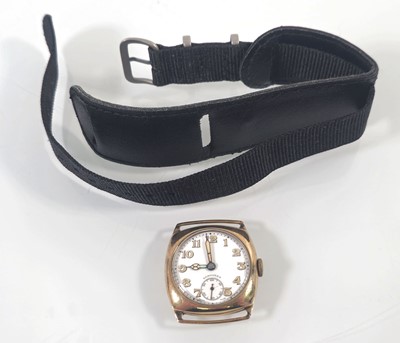 Lot 452 - A mid-20th century yellow metal cased Longines...