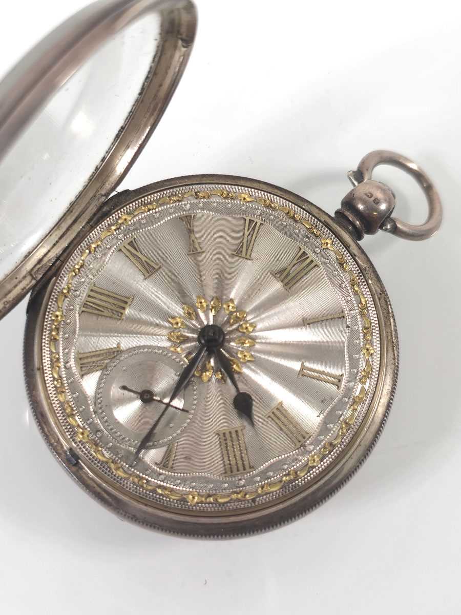 Lot 455 - A Victorian silver fusee pocket watch, the...