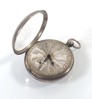 Lot 455 - A Victorian silver fusee pocket watch, the...