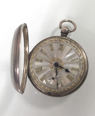 Lot 455 - A Victorian silver fusee pocket watch, the...
