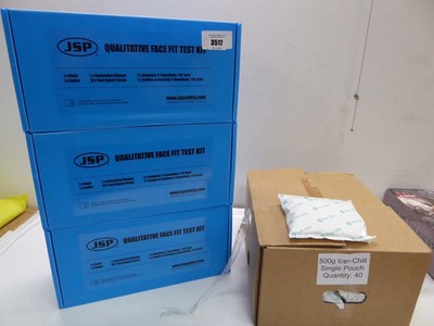 Lot 3517 - 3 JSP Qualitative face fit test kits and Box...