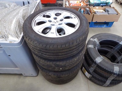 Lot 4058 - 4 16" Honda alloy wheels with Goodyear...