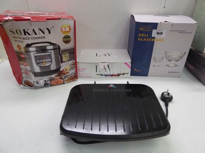 Lot 3520 - Deli Glassware 7 piece dessert set, Set of 6...