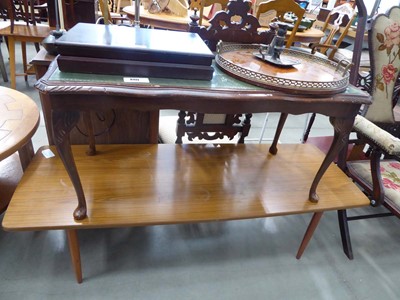 Lot 5111 - Reproduction coffee table plus a teak finished...
