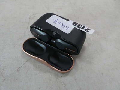 Lot 2139 - Pair of Sony earbuds in a charging case