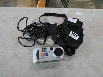 Lot 2144 - Sony Cybershot digital camera with battery...