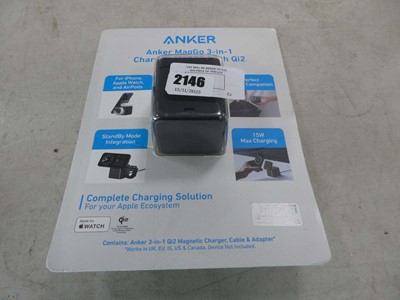Lot 2146 - Anker Mag Go 3 in 1 charging station