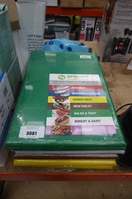 Lot 3081 - 6 colour coded cutting boards