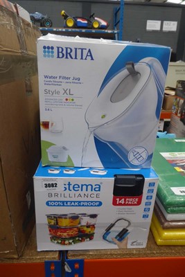 Lot 3082 - Brita water filter jug, Sistema food storage...