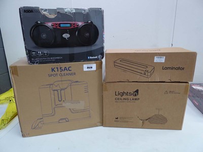 Lot 3528 - K15AC spot cleaner, ASDA bluetooth CD boombox,...