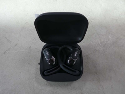Lot 2170 - Pair of Shokz open fit air earbuds in charging...
