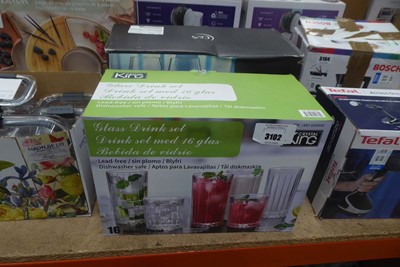 Lot 3102 - Crystal King glass drinks set plus a box of...