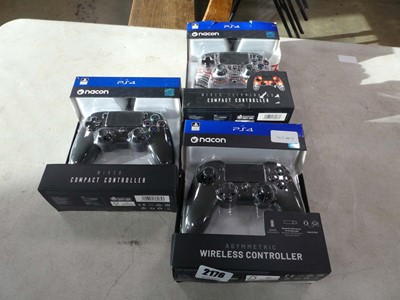Lot 2176 - 3 boxed Nacon Playstation 4 controllers