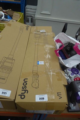 Lot 3120 - Handheld Dyson V11 with pole, head,...