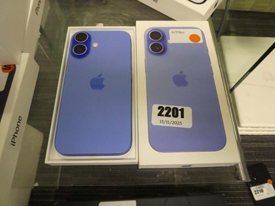 Lot 2201 - Apple iPhone 16, 256GB, model no. MYEH 3QN/A,...