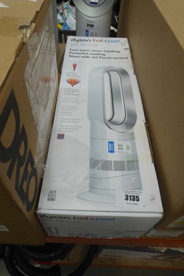 Lot 3135 - Dyson hot and cool jet focus AM09 fan with remote
