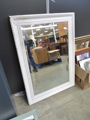Lot 5210 - Rectangular bevelled mirror in painted frame