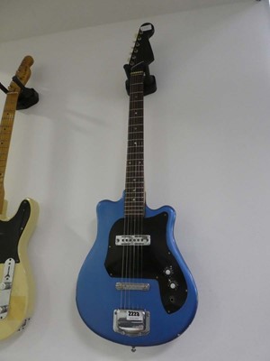 Lot 2223 - 6 string unbranded electric guitar in blue and...
