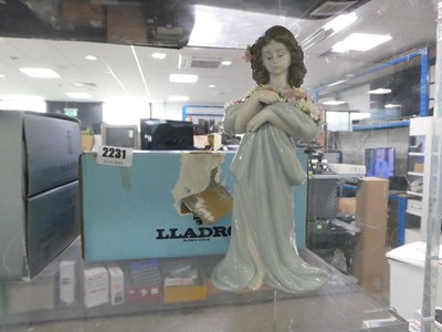 Lot 2231 - Boxed Lladro figure of a lady with flowers