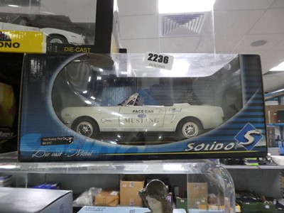 Lot 2236 - Boxed Solido diecast model Ford Mustang pace...