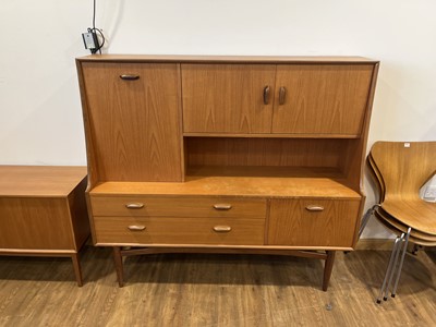 Lot 522 - A G-Plan 'Brasilia' Range teak highboard, w....
