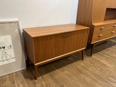 Lot 523 - A Dynatron teak record cabinet with a...