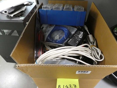 Lot 2302 - Box containing various cables including...