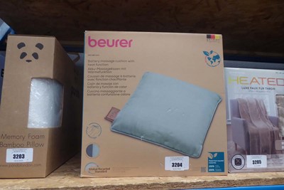 Lot 3204 - Beurer battery massage cushion