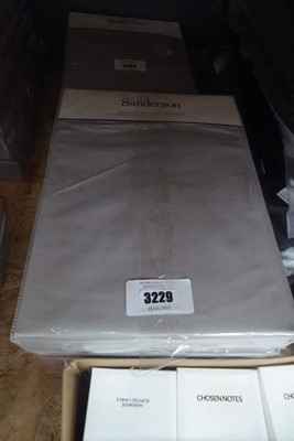 Lot 3229 - 5 Sanderson grey single fitted twin pack sheets