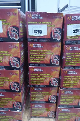Lot 3253 - 15 boxes of 30 Little Hotties adhesive toe...