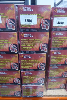 Lot 3254 - 15 boxes of 30 Little Hotties adhesive toe...