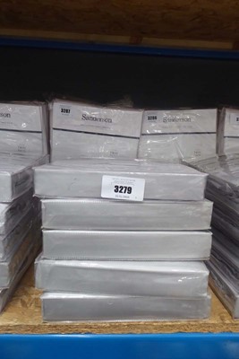 Lot 3279 - 5 twin pack of grey single fitted sheets