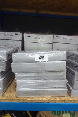 Lot 3281 - 5 twin pack of grey single fitted sheets