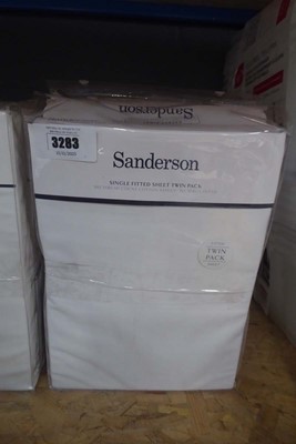 Lot 3283 - 5 twin pack of white single fitted sheets