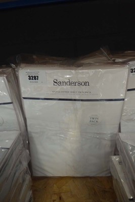 Lot 3287 - 5 twin pack of white single fitted sheets