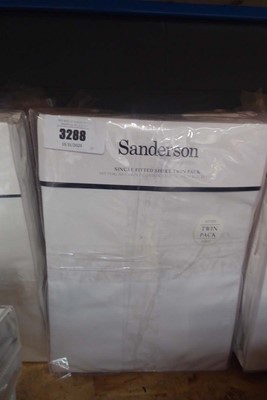 Lot 3288 - 5 twin pack of white single fitted sheets