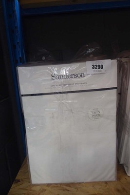 Lot 3290 - 5 twin pack of white single fitted sheets