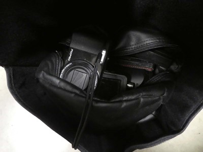 Lot 2375 - Camera case containing various cameras and...