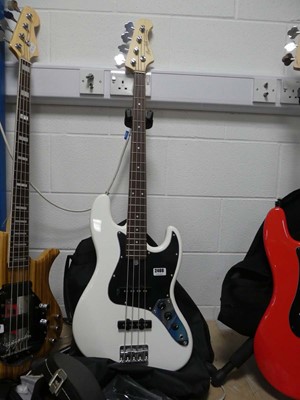 Lot 2466 - Bacchus 4 string bass guitar in black and...